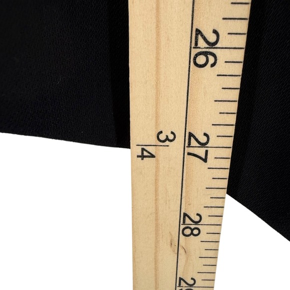 Chicos Black Blazer Jacket Ruched Sleeve Collarless Open Front Size 1 or Medium - Picture 8 of 9